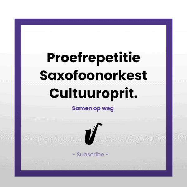 Proefrepetitie saxofoonorkest
