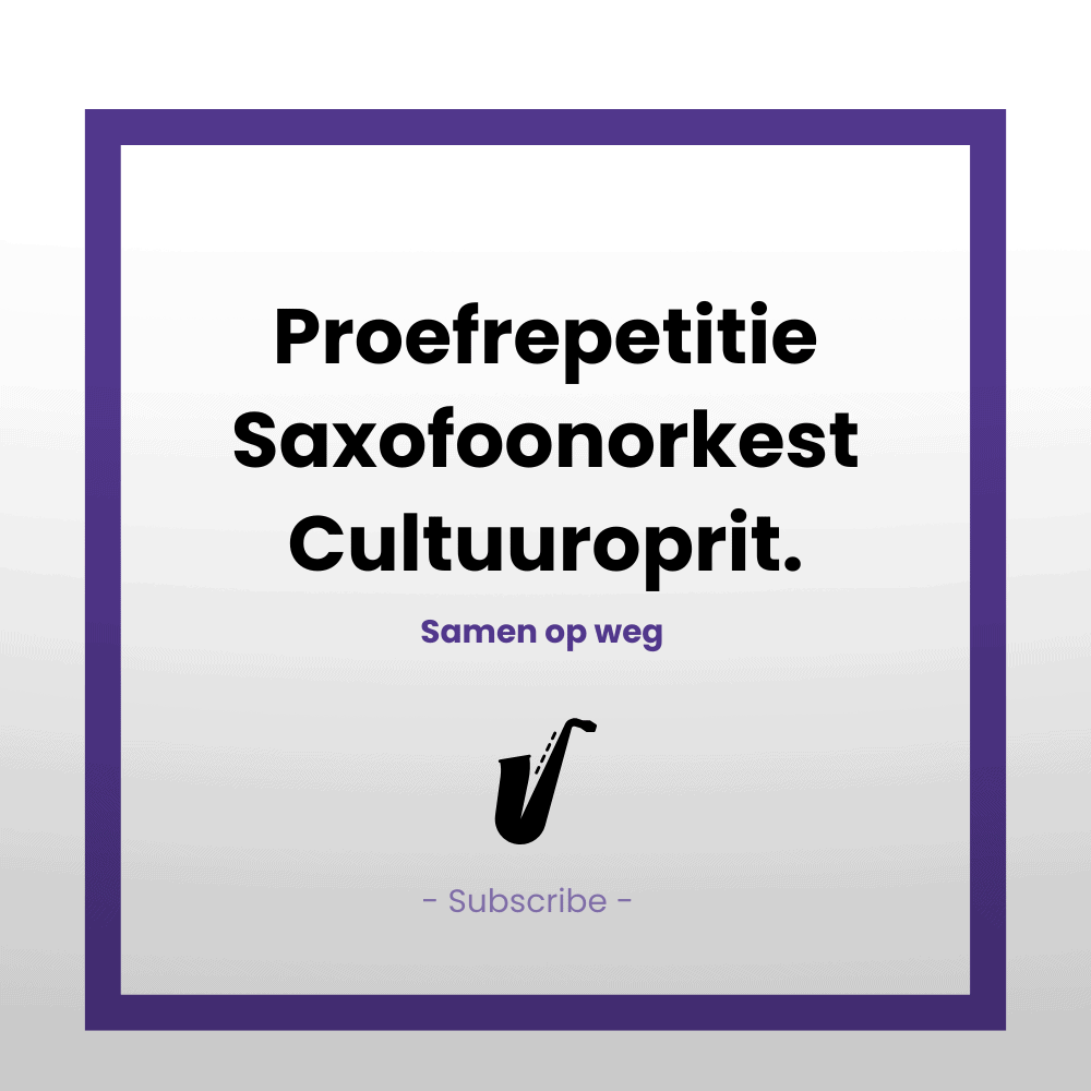 Proefrepetitie saxofoonorkest